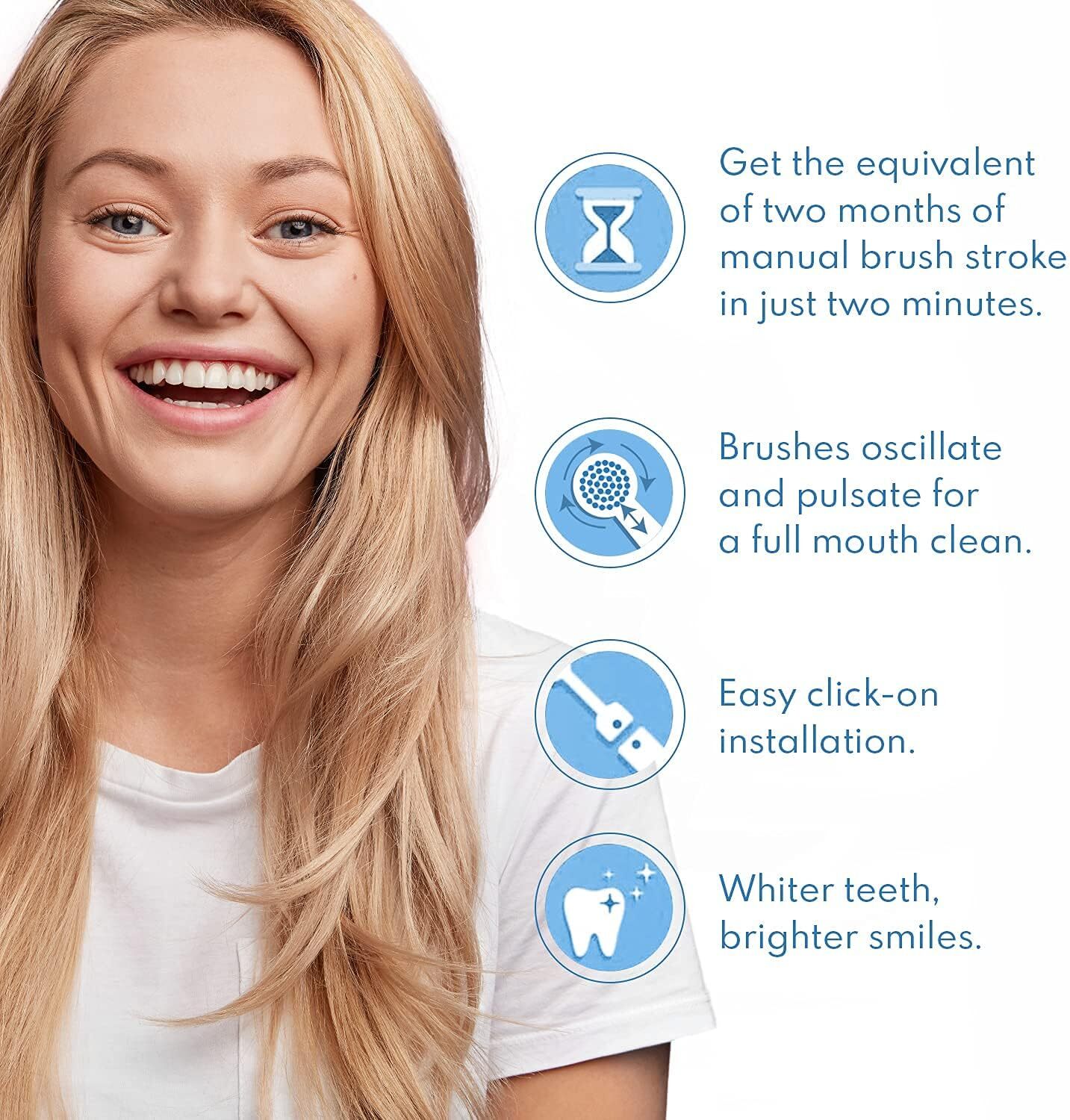 Alayna Replacement Toothbrush Heads Compatible with Oral B Precision Clean 20 Pk