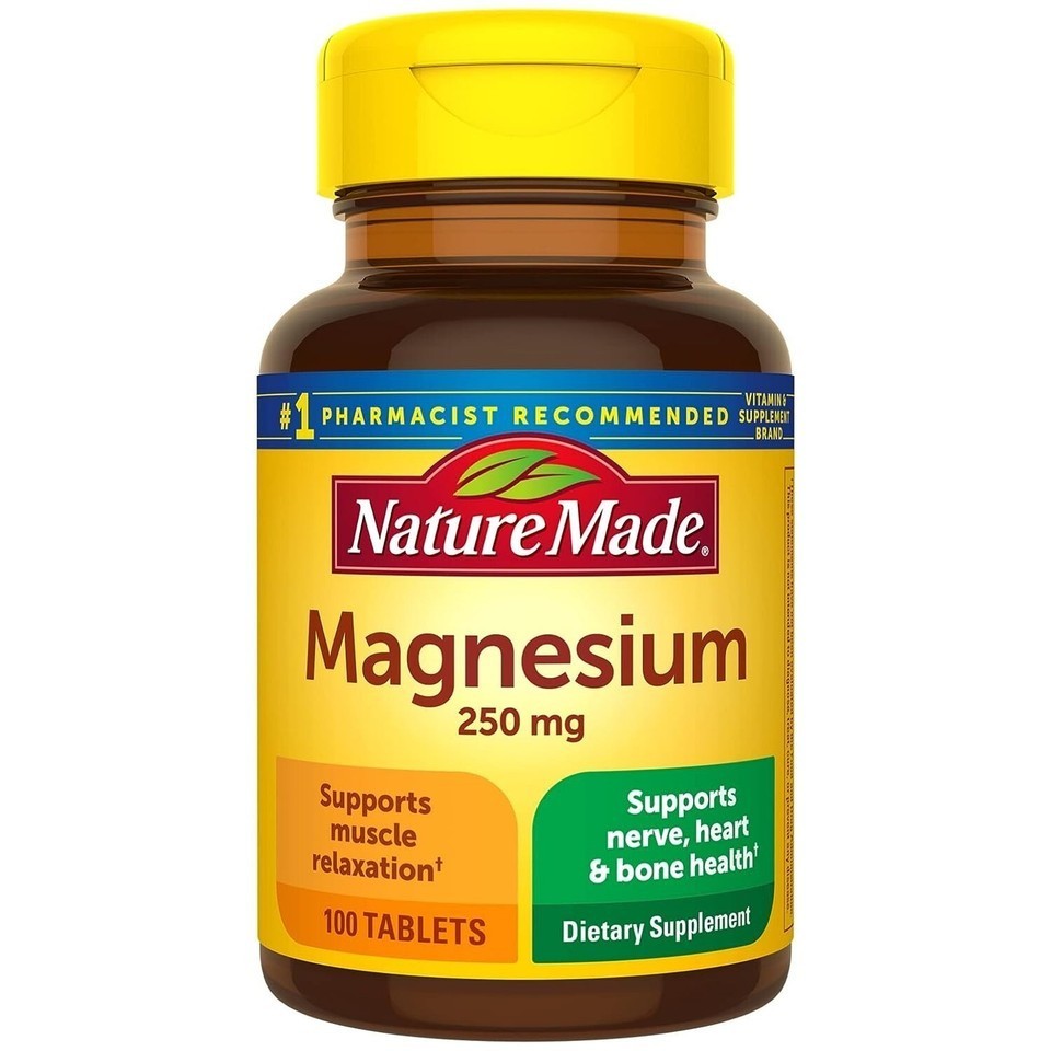 Nature Made Magnesium 250 mg 100 Tabs Orignal