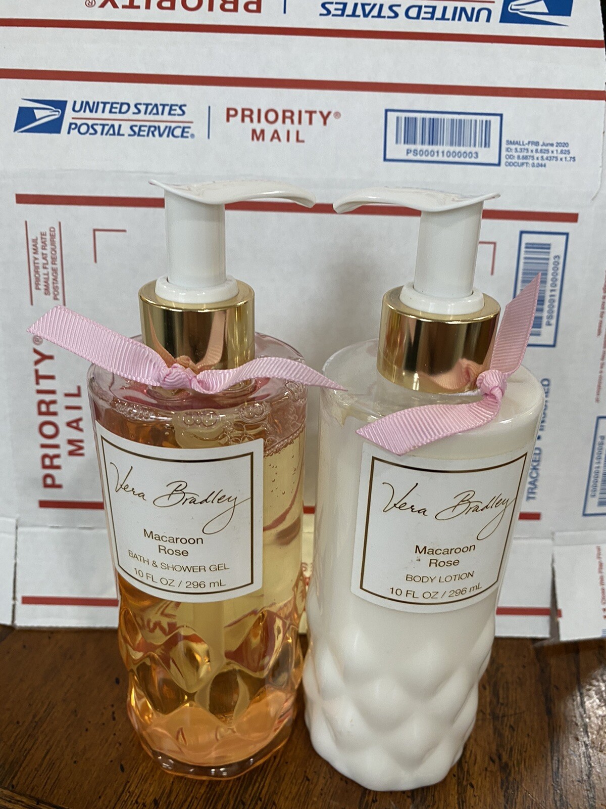 LOT OF 2 Vera Bradley Macaroons Rose Body Lotion And Wash 10 fl oz / 296 mL
