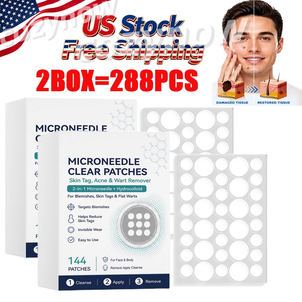2BOX Microneedle Patches 144pcs, Skin Tag Wart Acne Remover Patches ~US STOCK