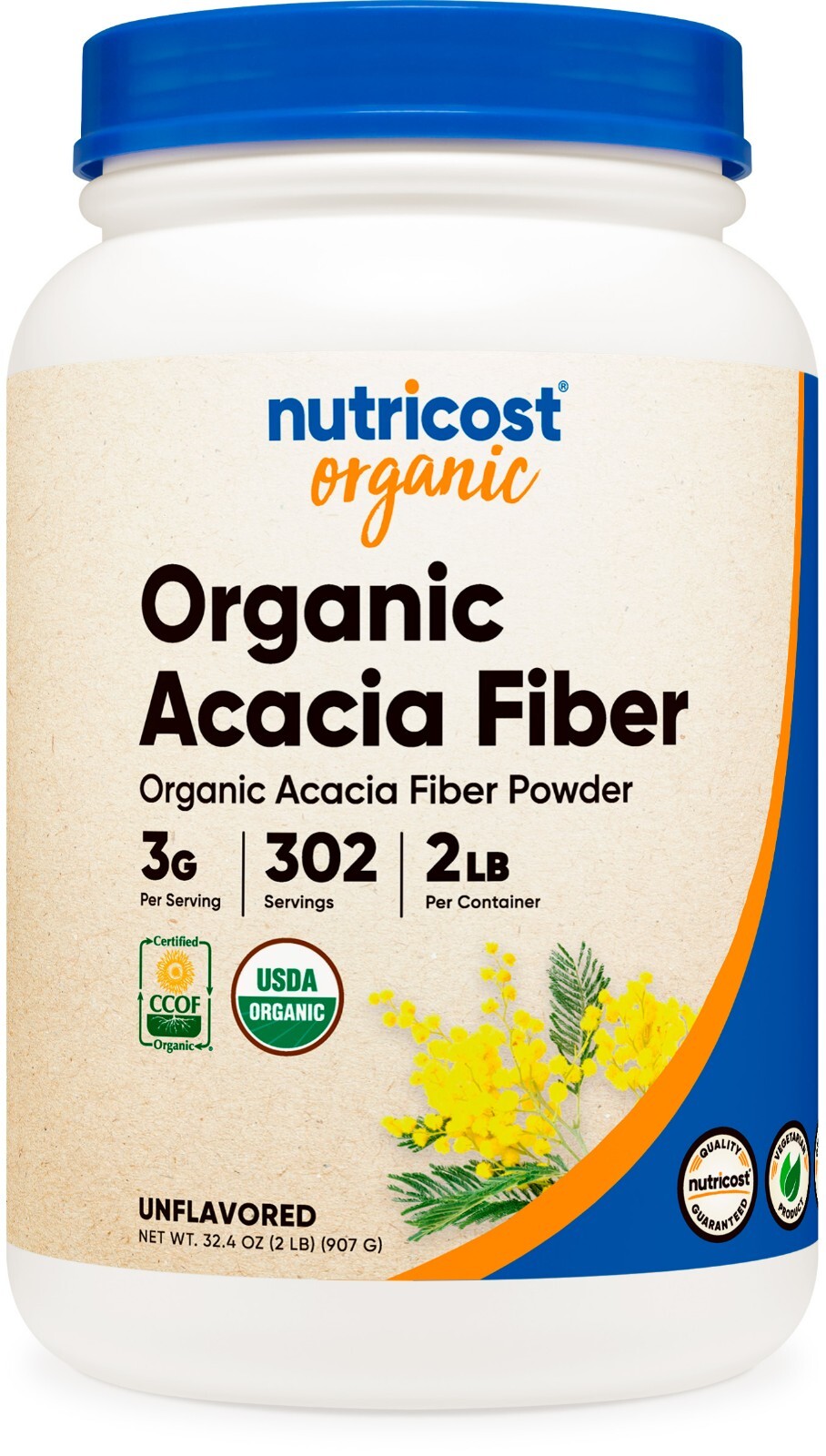 Nutricost Organic Acacia Fiber Powder (2 LB)