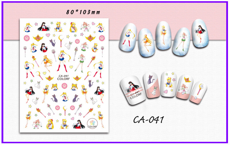 Nail Art 3D Decal Stickers Cartoon Sailor Moon CA041