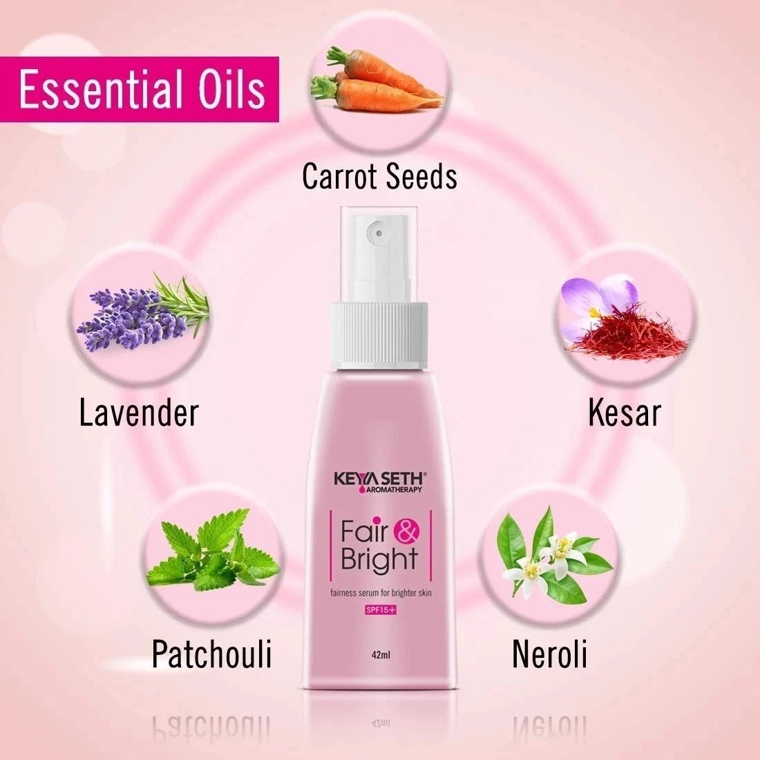 Keya Seth Aromatherapy Fair &Bright Fairness Serum for Brighter Skin SPF15,42ml,