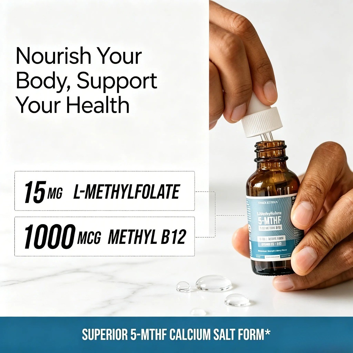 L-Methylfolate 5-MTHF 15mg– Active Methylated Formula for Mood & Energy