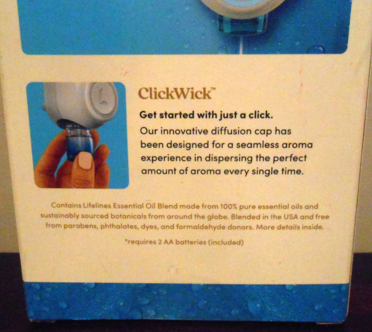 Lifelines SHOWER DIFFUSER Spa with Click Wick Essential Oil Blend