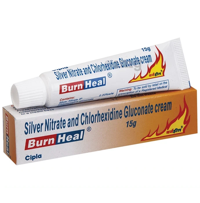 Cipla Burn Heal Silver Nitrate and chlorhexidine Gluconate Cream 15g