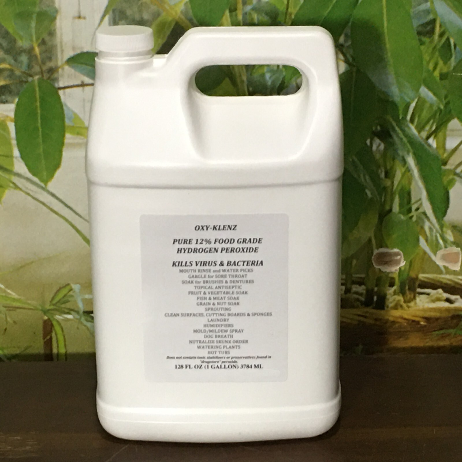 12% Food Grade Hydrogen Pperoxide GALLON H2O2 makes 4 Gallons 3%
