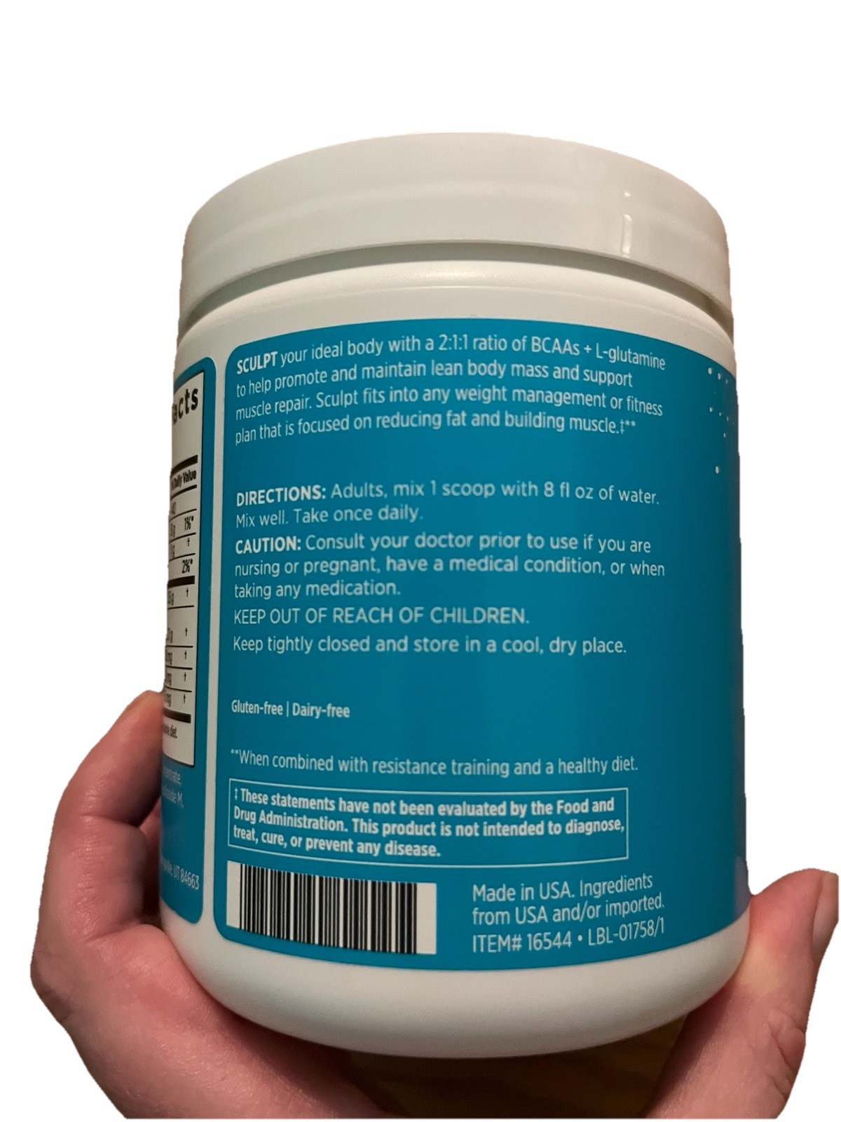 Modere Sculpt Blue Raspberry 30 Servings BCAA + L-Glutamine