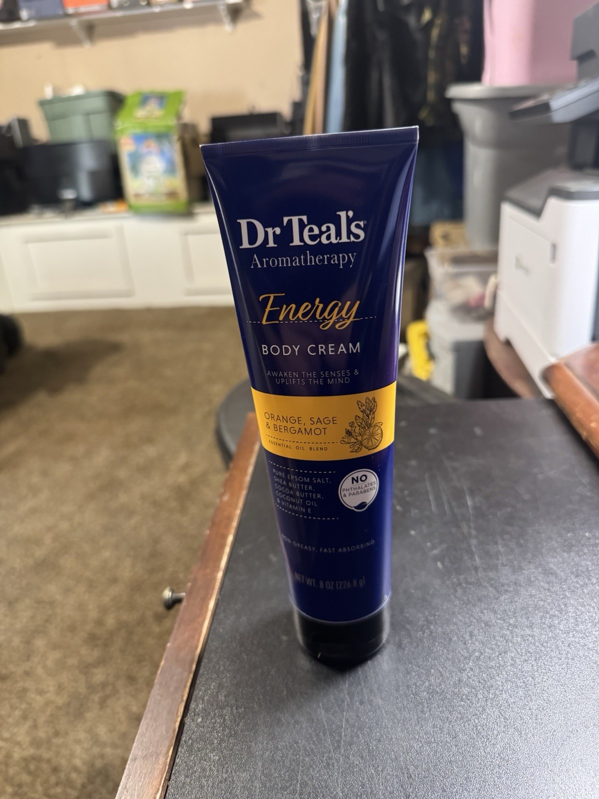 Dr Teal’s Aromatherapy Energy Body Cream Orange Sage Bergamont Essential Oil 8oz