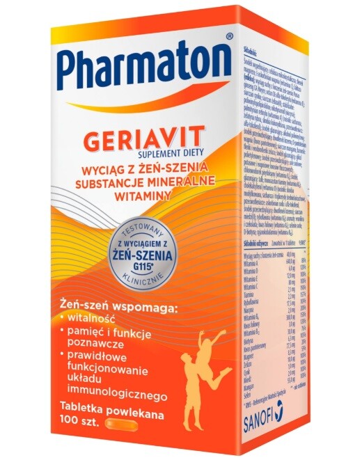 Pharmaton Geriavit Vitamins Ginseng115 30 / 100 / 200 / 300