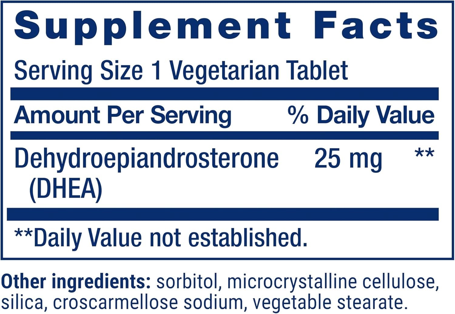 DHEA 25mg – Hormone & Bone Support Tablets