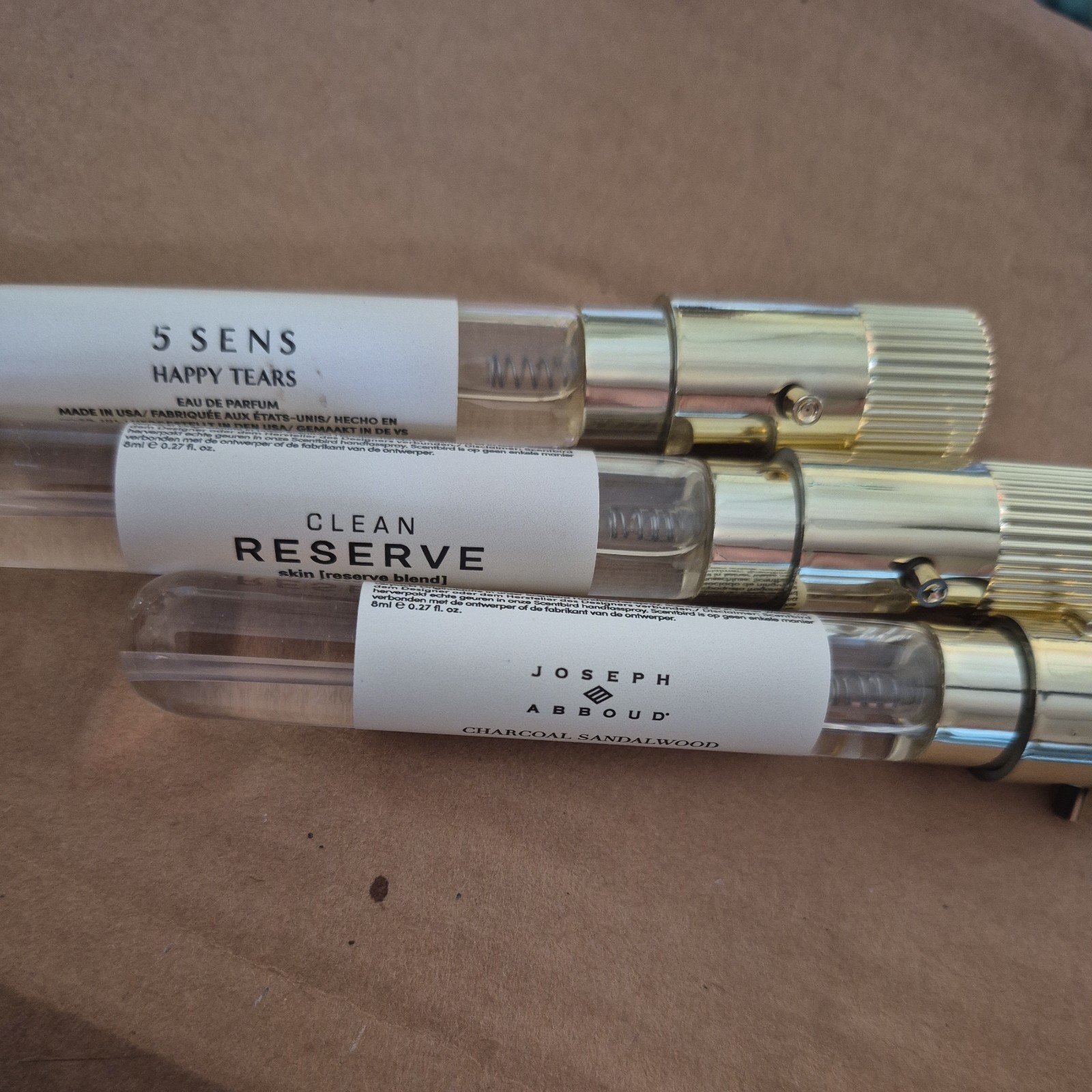 Lot of 3 Scentbird Perfumes Sprays Reserve, 5 sens, Joseph Abbound