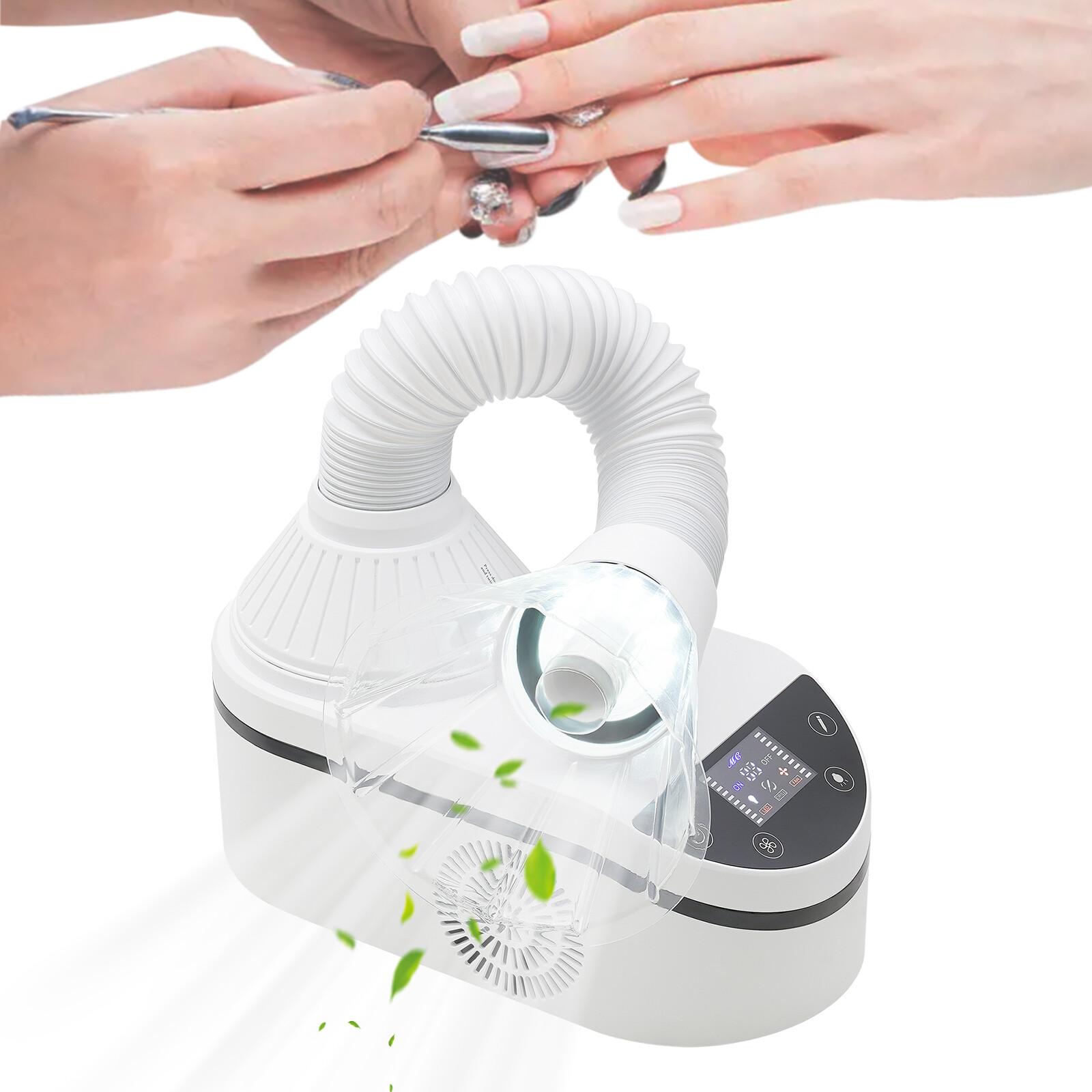 360°Tabletop Nail Dust Cleaning Machine Adjustable Speed Dust Collecting Machine