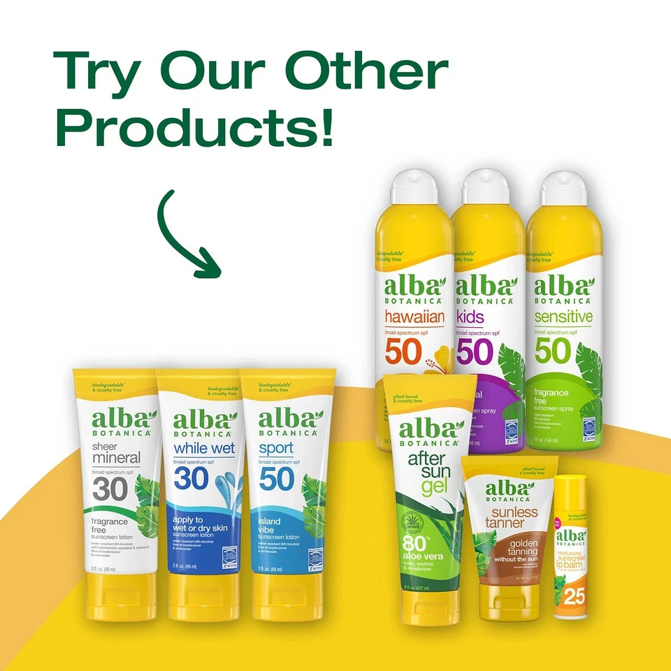 Alba Botanica SPF 30 Aloe Vera Hawaiian Sunscreen Lotion 3oz 3-Pack EXP 1/2028