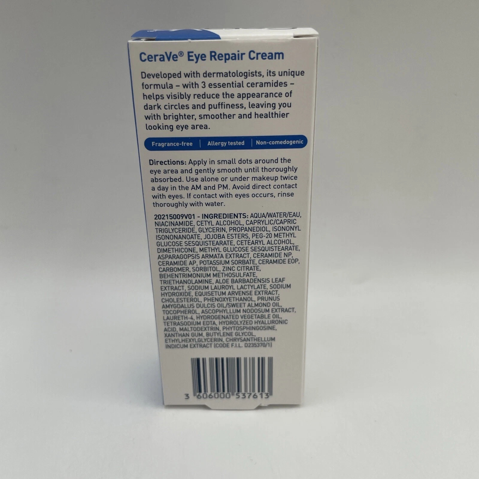 CeraVe Eye Repair Cream Under Eye Cream For Puffiness And Bags 0.5oz 3 Pack