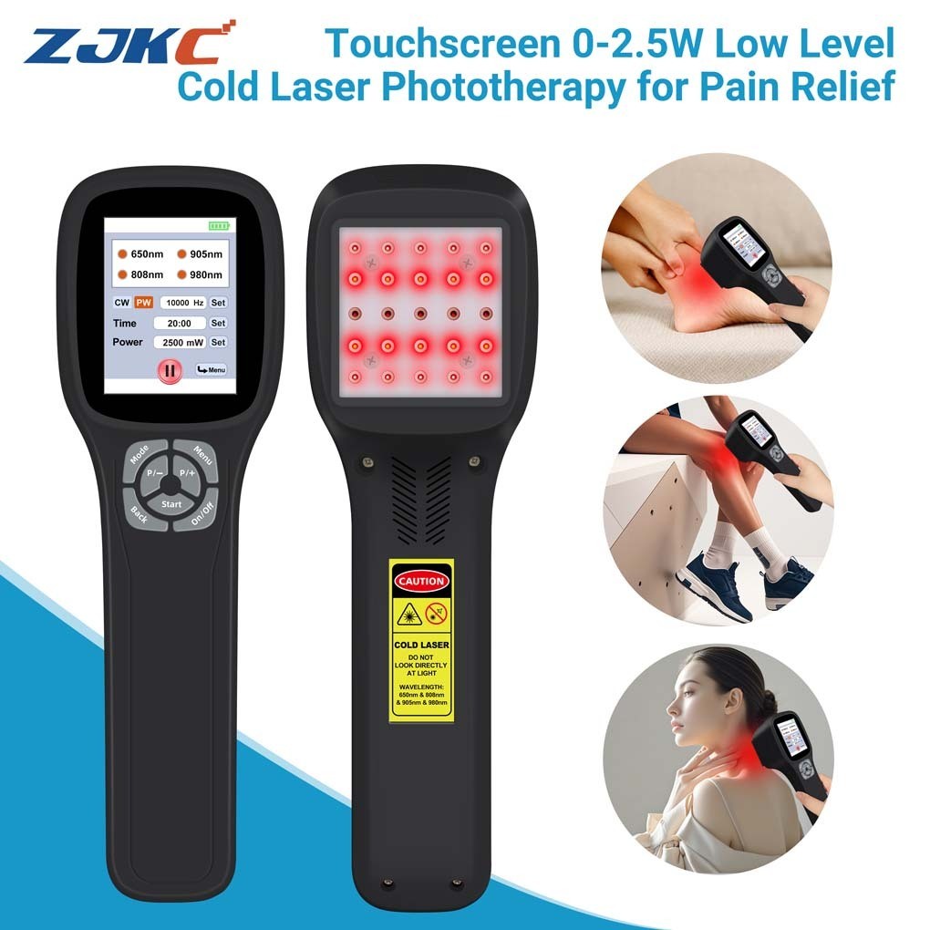 2.5W Cold Laser 650nm 808nm 905nm 980nm Red & NIR Light Therapy for Pain Healing