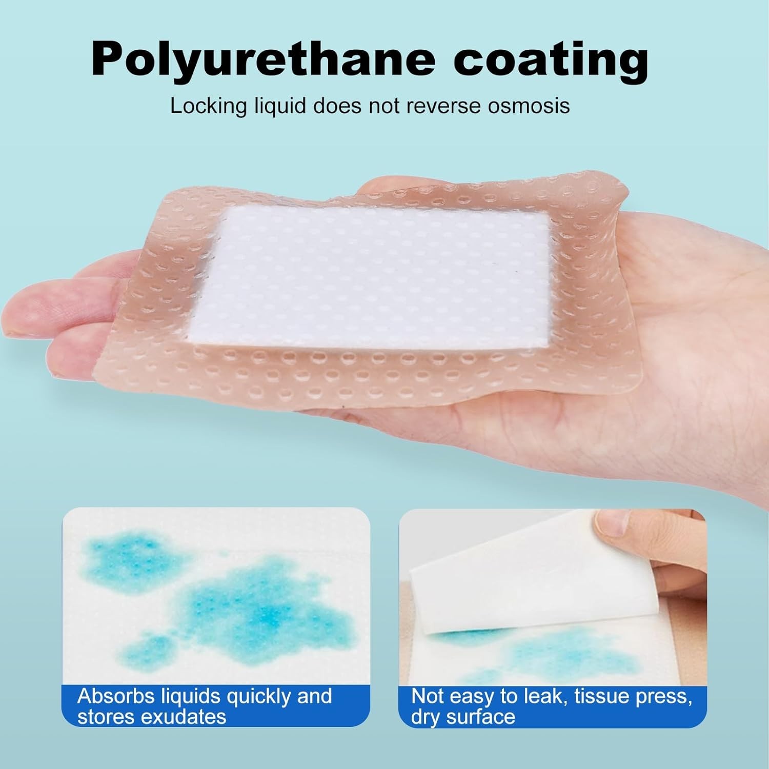 8Pcs Silicone Foam Dressing 4×4 Gentle Border, Waterproof Silicone Bandages f…