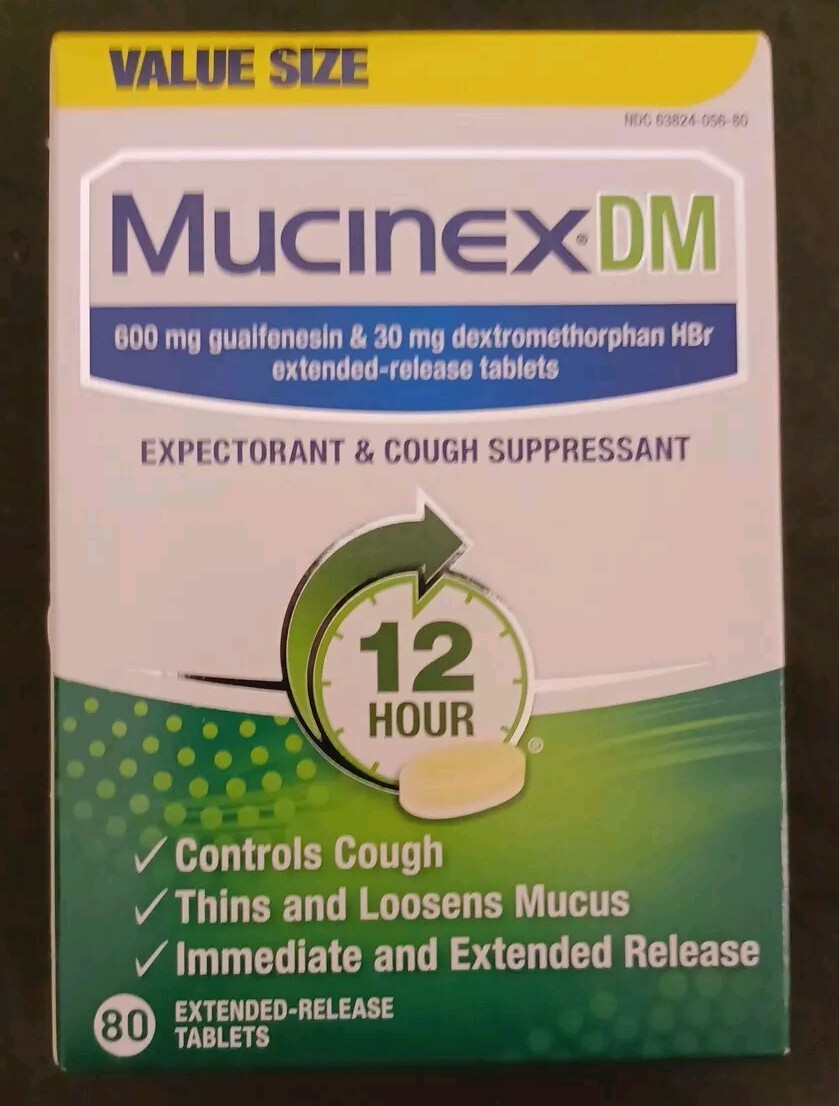 MUCINEX DM 12HR VALUE SIZE 80CT Expectorant &Cough Suppressant, 5/28 LAST 1!