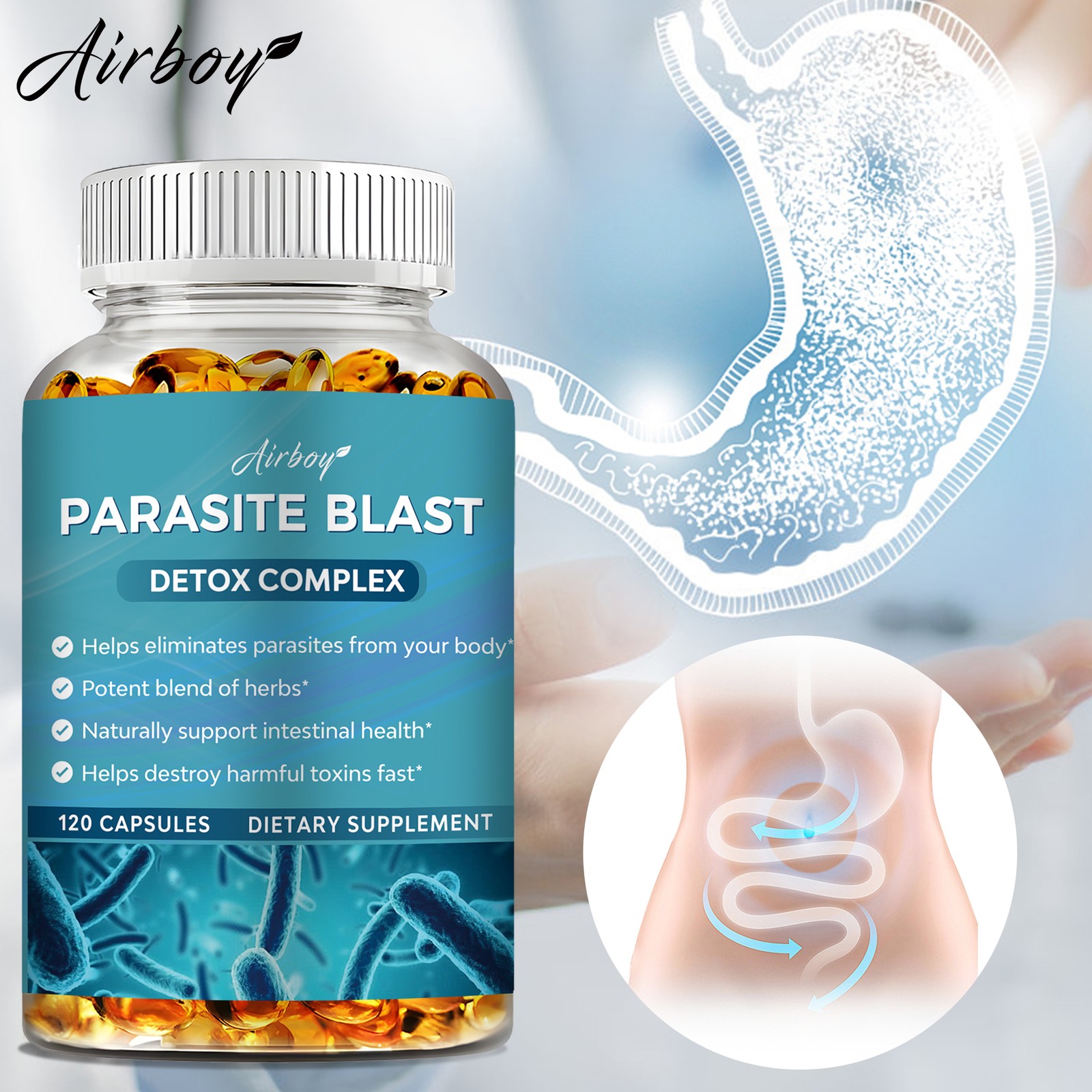 Parasite Blast Detox Complex – Gut Health,Colon Cleanse,Digestive System Support