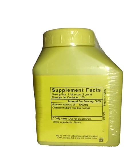 Sun Ten – Rhubarb Root / Da Hang / 大黃 Concentrated Granules 100g