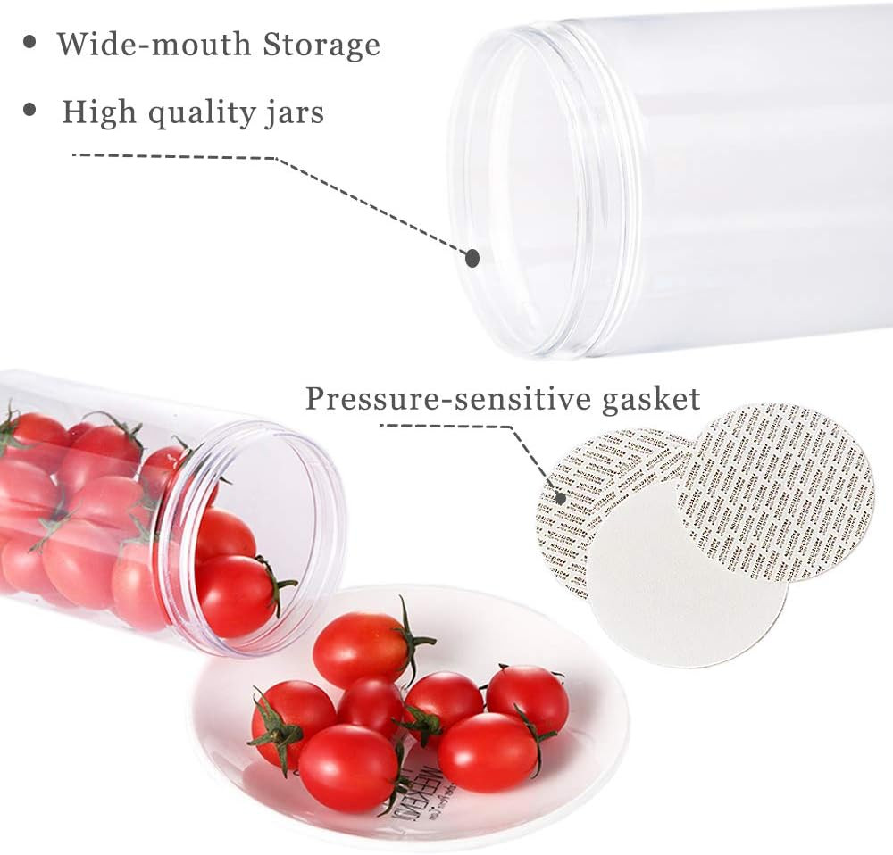 20 Pack 4oz/120ml Round Plastic Jars with Lids Empty Clear,Clear