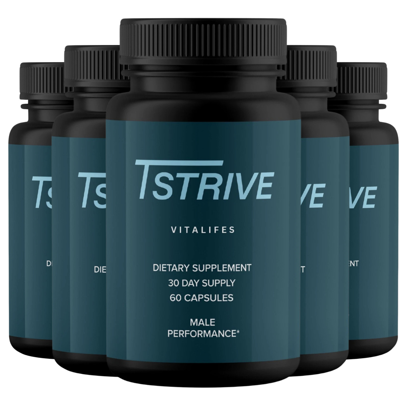 (5 Pack) Tstrive Advanced Male Support Performance Supplement 300 Capsules