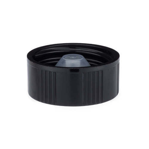 24-400 Black Polycone Caps – Fit certain 4 oz Boston Round bottles