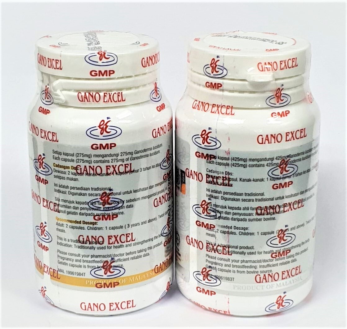 Gano Excel Excellium 90 + Ganoderma Lucidum 90 Capsules Lingzhi Reishi NEW USA