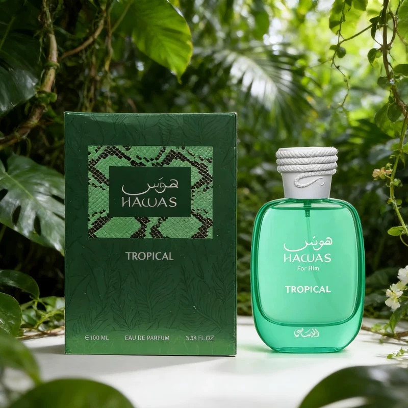 Rasasi Hawas Tropical Eau De Parfum Spray for Men, 3.4 Ounce/100ml.