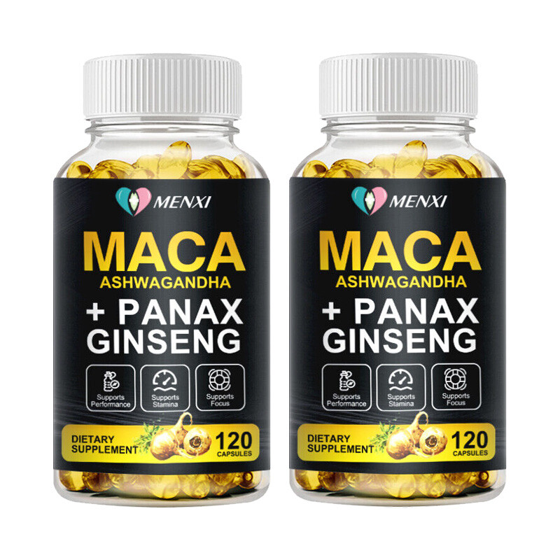 Organic Maca Root Capsules | 240 Pills | Peruvian Maca Extract for Men & Women