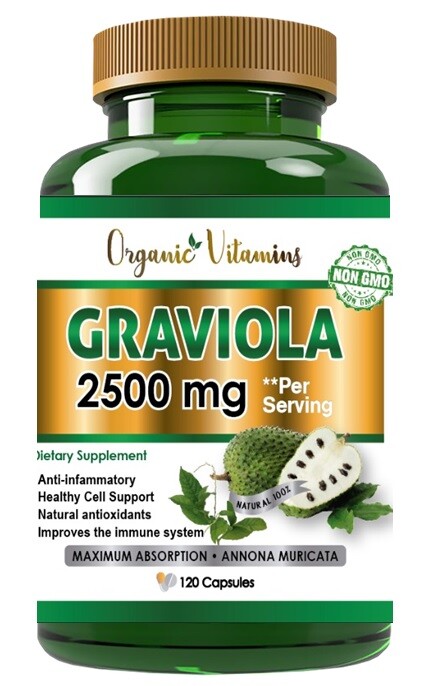 Pure 100% Organic vitamins vitamisan Soursop Leaf total 2500 mg Graviola