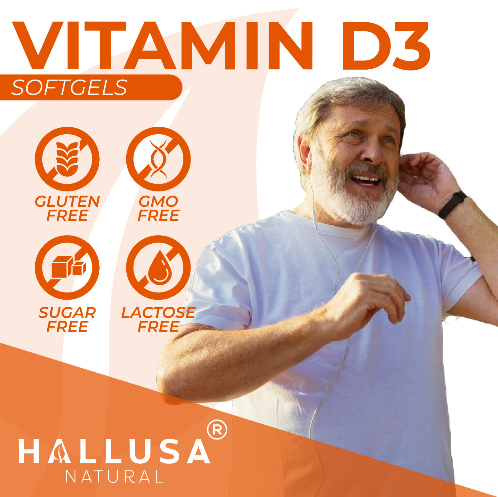 VITAMIN D3 – Immune Support & Bone Health – Sun Supplement – 60 Cap