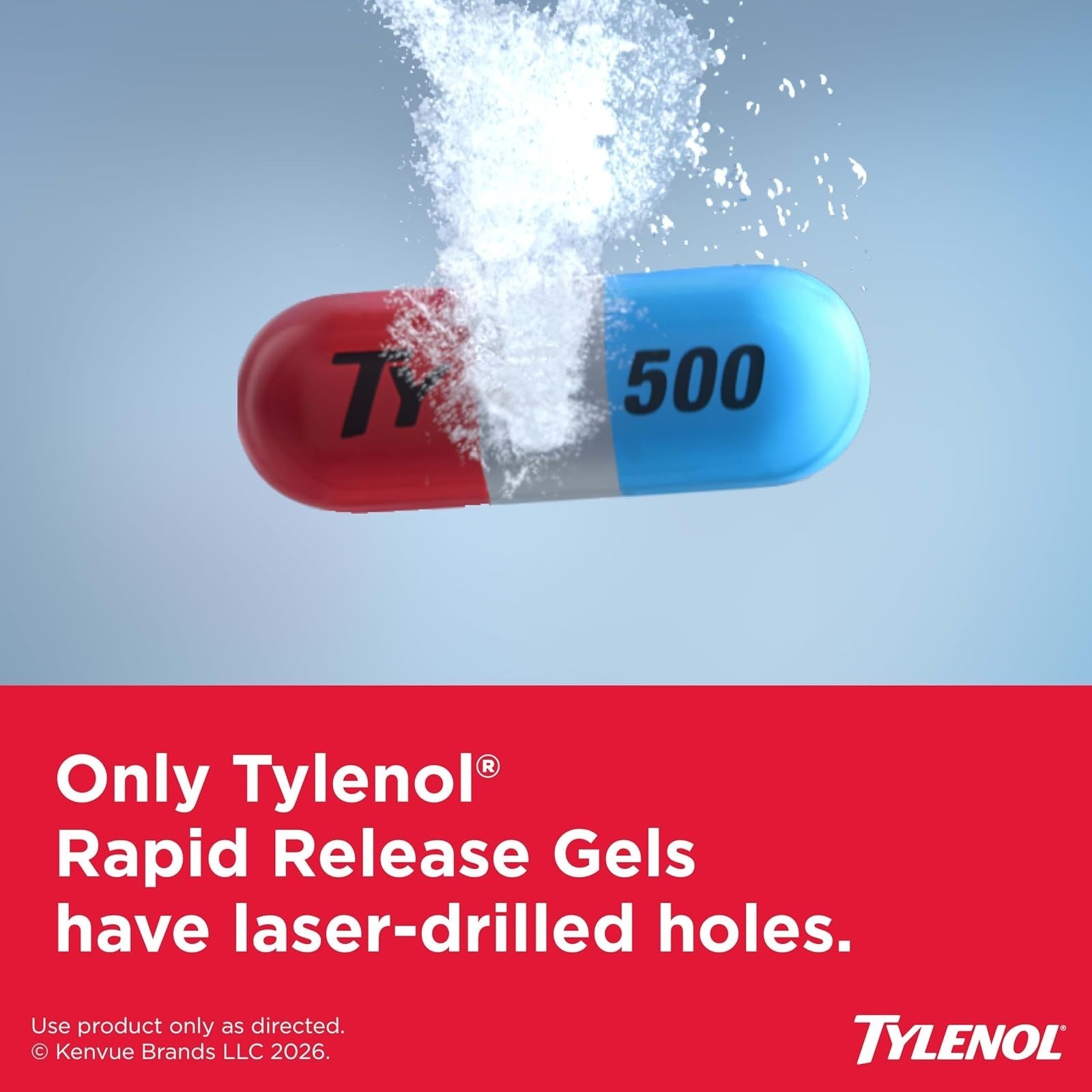 Tylenol Extra Strength Gelcaps 500mg Pain Relief, 100 Count