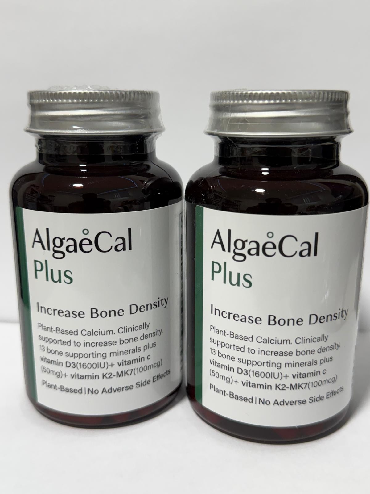 2-Pack- AlgaeCal Plus Stronger Bones Veggie Capsules 120 Count NEW