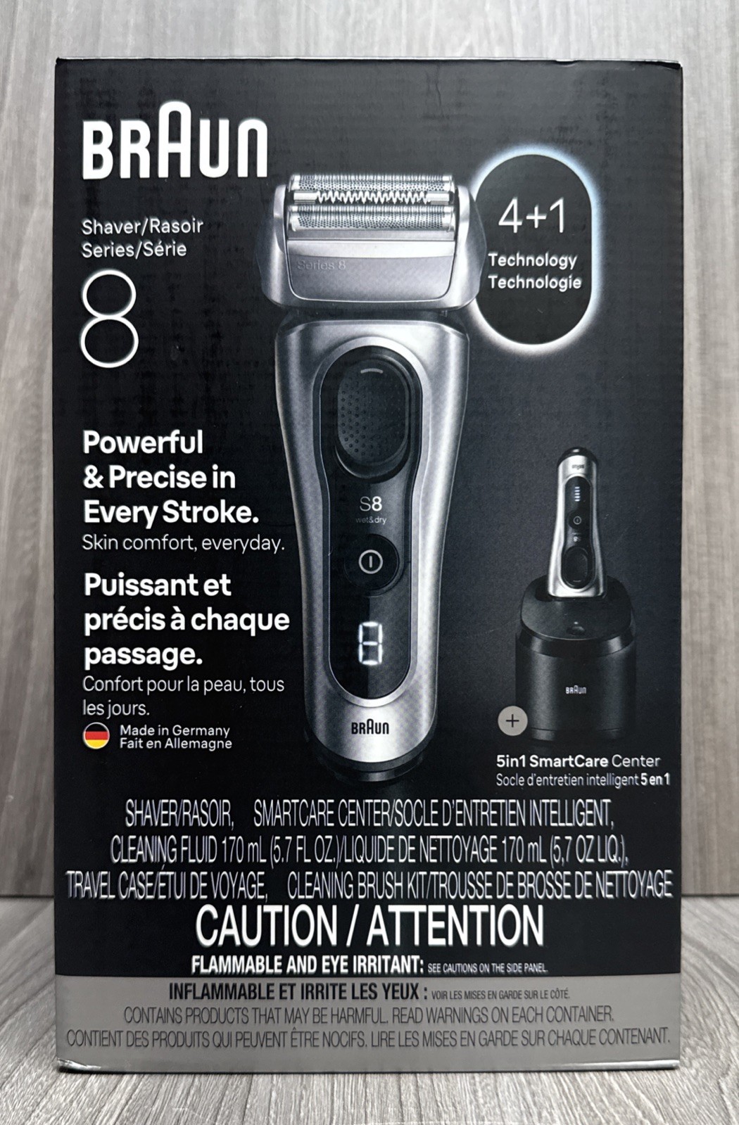 BRAUN Series 8 8567cc Silver Foil Shaver Wet/Dry w/ 5-in-1 SmartCare Center NEW