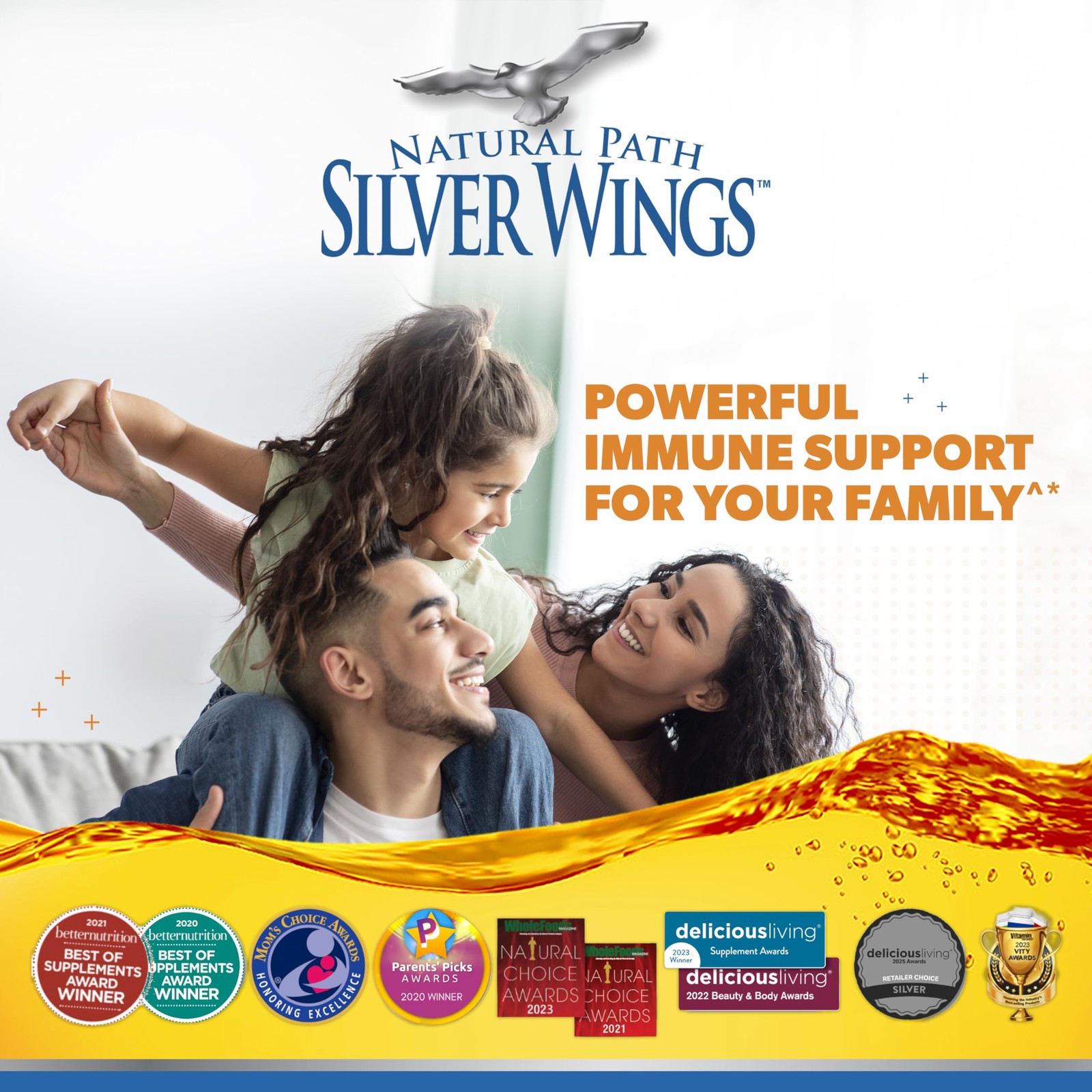Natural Path Silver Wings Colloidal Silver 50ppm (250mcg) Immune Support