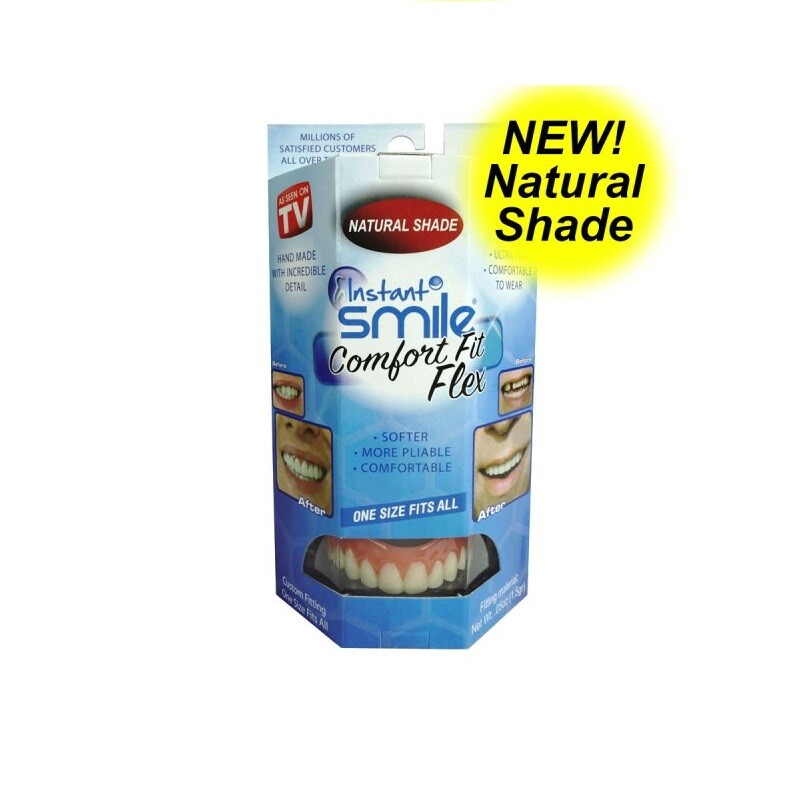 INSTANT SMILE NATURAL SHADE COMFORT FIT FLEX for UPPER TEETH – FREE SHIPPING