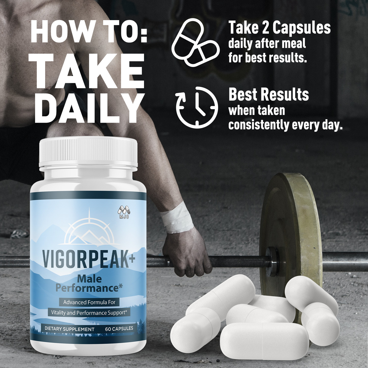 (1 Pack) Vigorpeak Advanced Male Health & Performance Support Formula 60 Caps