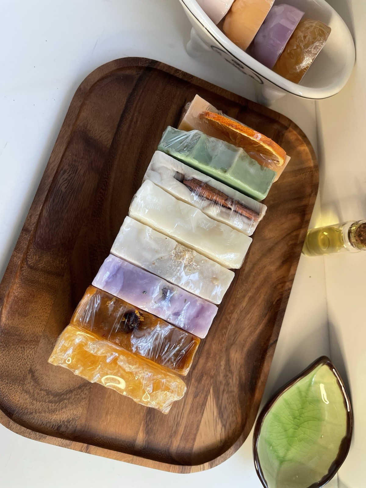 Homemade Handmade Multicolor Assorted Soap Set Floral Pattern Rectangular Flower