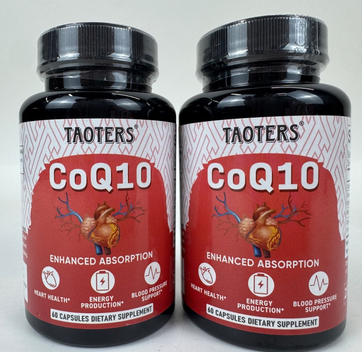 2X TAOTERS CoQ10 60 Capsules 08/2026