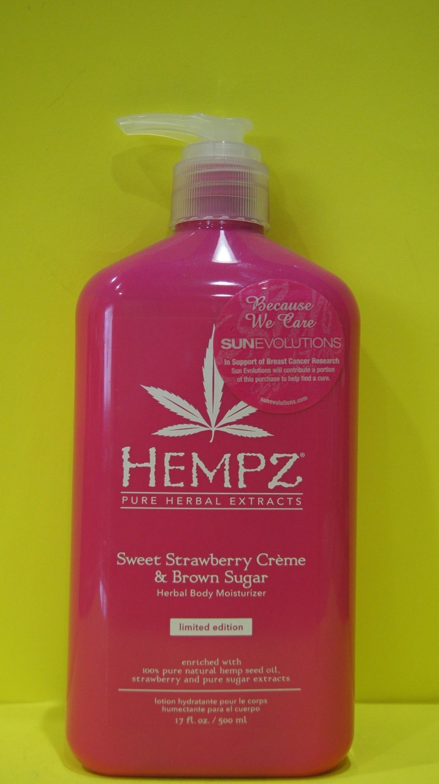 NEW Hempz Sweet Strawberry Creme & Brown Sugar Moisturizer Limited Edition 17 oz