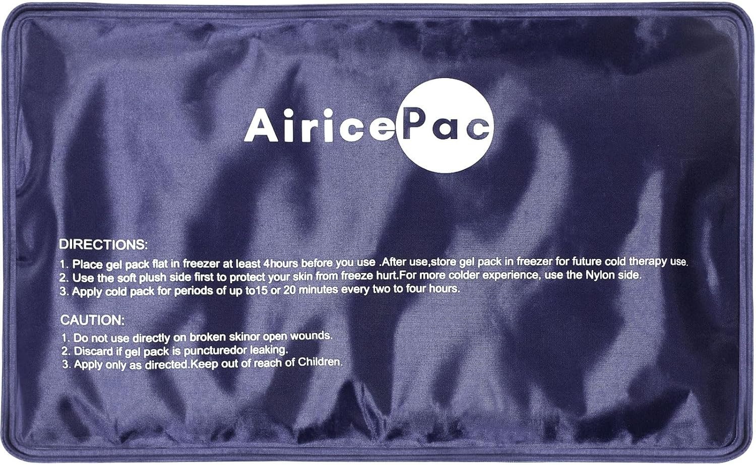 Durable Reusable Gel Cold Pack, 7”x11” for Inflammation and Injury Management