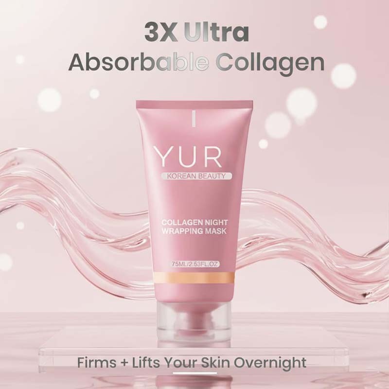 Yuri Korean Collagen Night Wrapping Mask 75ml Hydrating Sleeping Mask New In Box