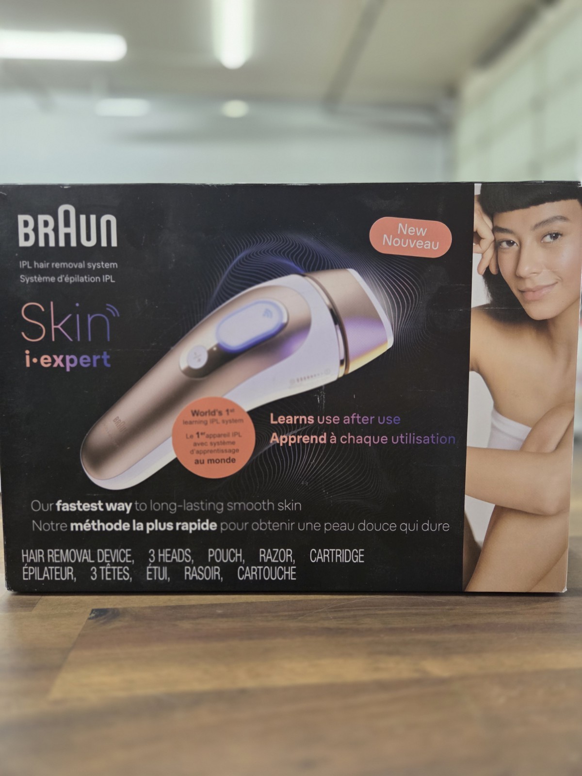 Braun Skin i-expert IPL Hair Removal Device, 3 Heads, Corded, Pouch #1