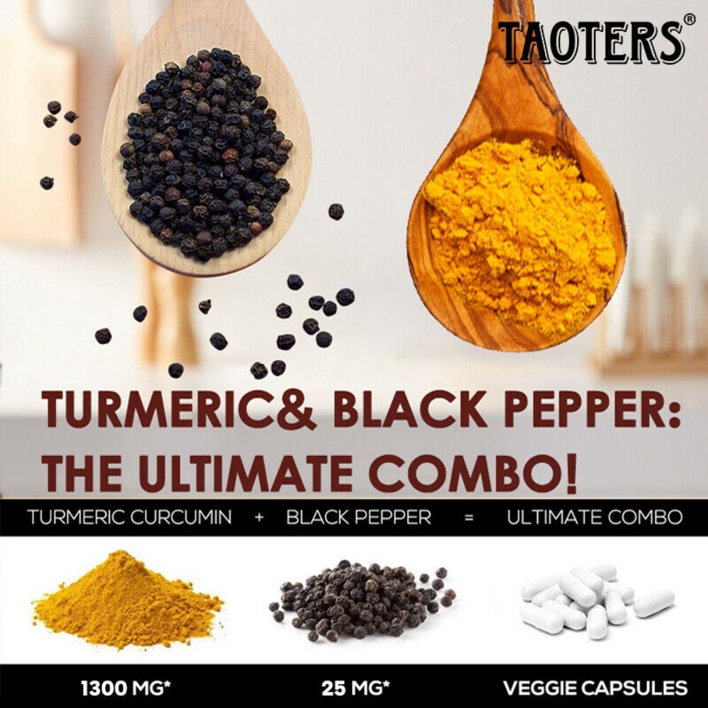 Turmeric Curcumin with Glucosamine, Joint Pain Max Strength 60 Capsules