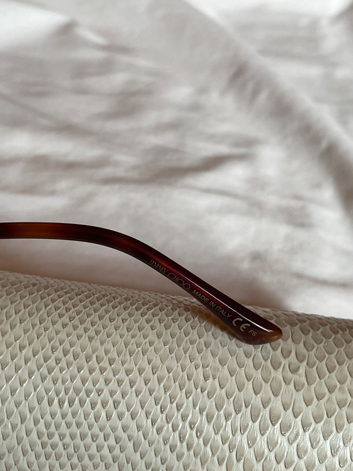 Jimmy Choo Eyeglasses Frames Only, JC307/F Havana Rectangle, Made in Italy
