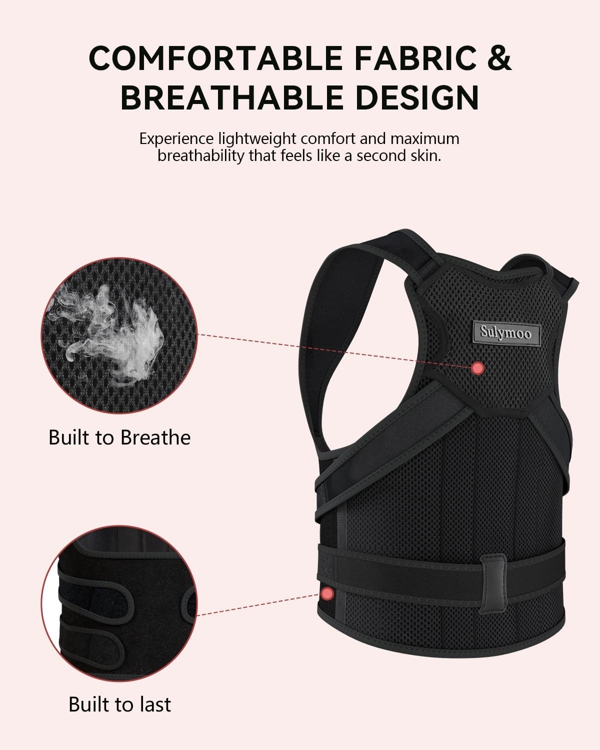 Adjustable Posture Corrector Back Brace for Men & Women, Shoulder Support, Pain