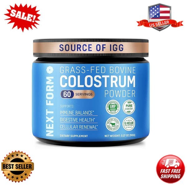 Bovine Colostrum Powder 25% IgG Grass Fed Immune Support Unflavored 3.17oz 90g