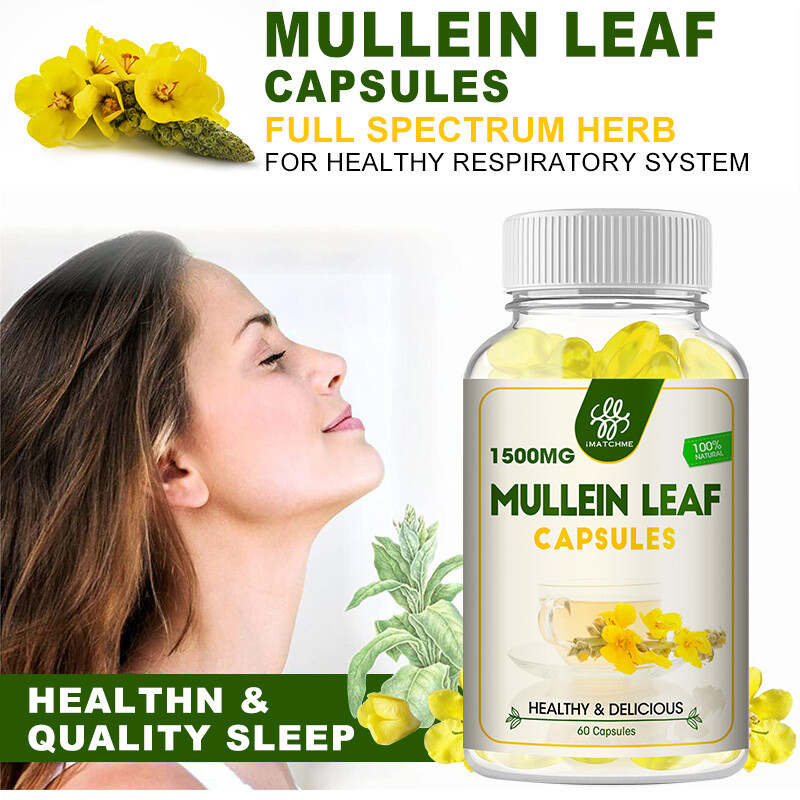 Mullein Leaf Gummies/ Capsule For Lung Cleanse Detox Herbal Dietary Supplement