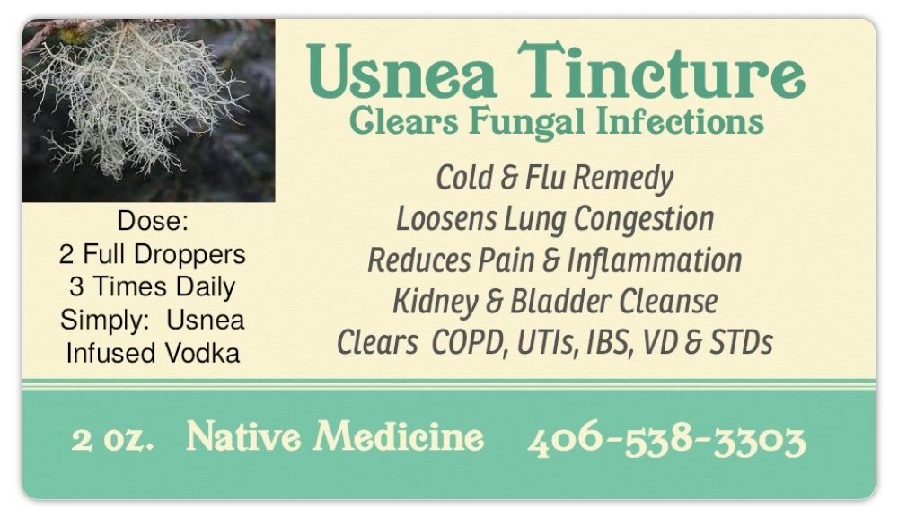 Usnea Tincture Clears Infections, Open Airways & Congestion, STDs & VD symptom